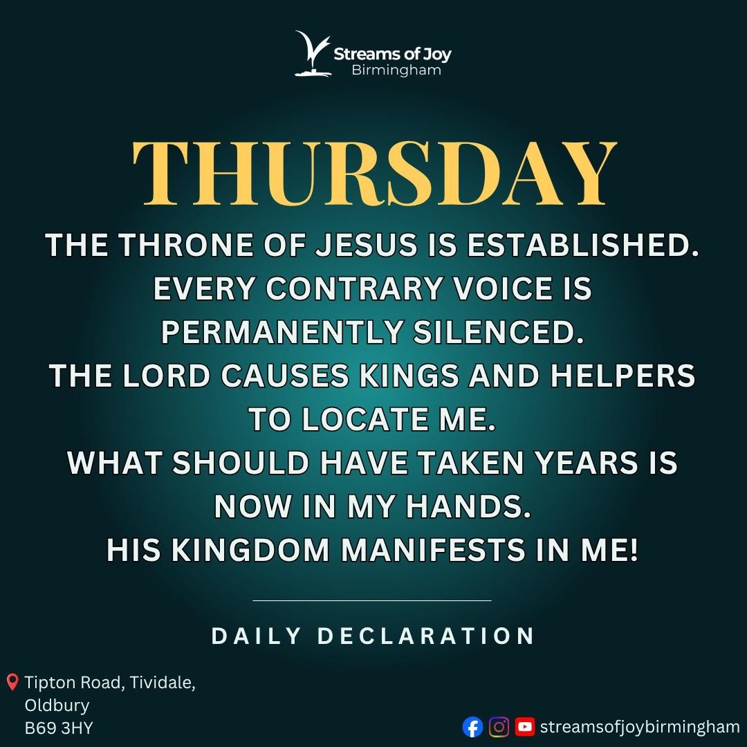 Thursday daily declaration