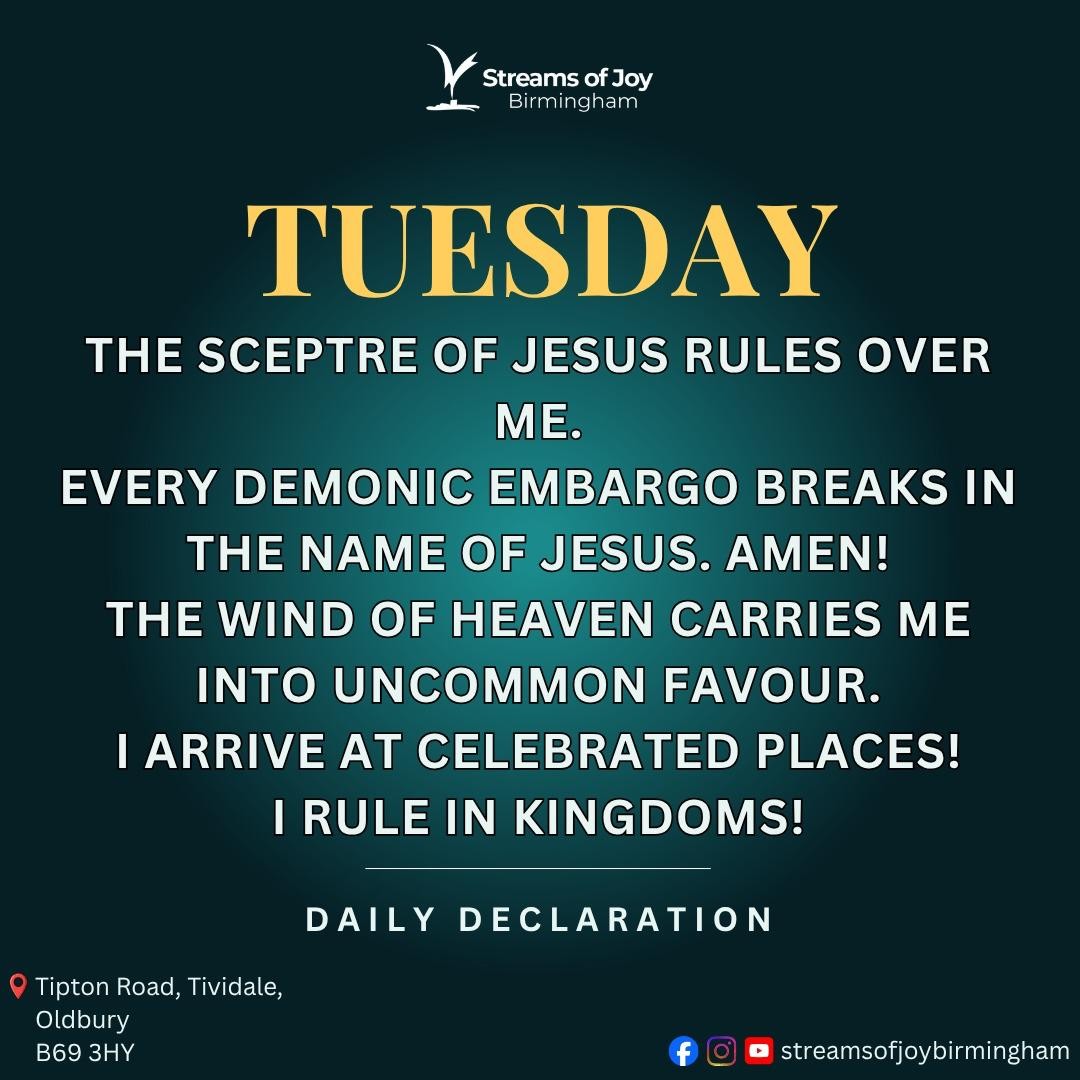 Tuesday daily declaration